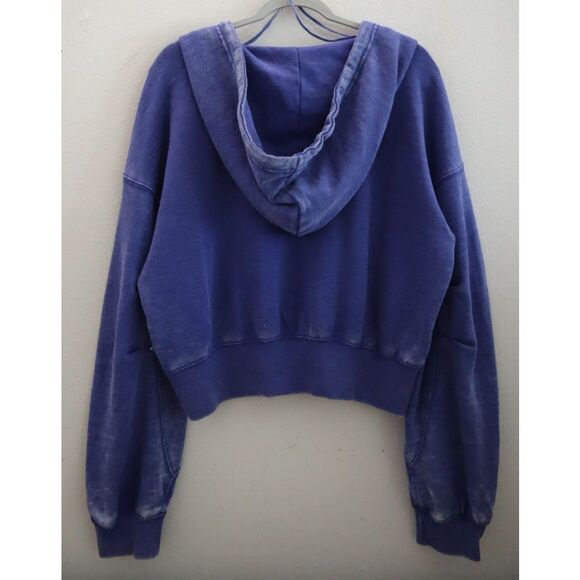 FP Movement OB2080058 Women's Sz S Blue Playbook Cropped Pullover Hoodie - Picture 2 of 11